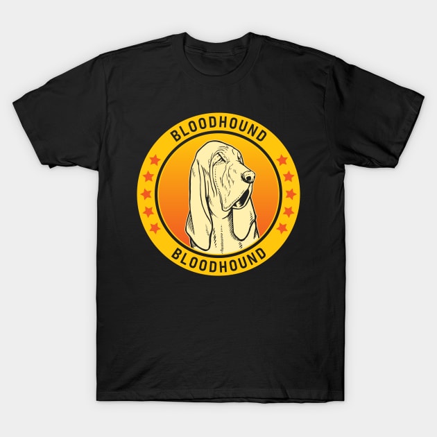 Bloodhound Dog Portrait T-Shirt by millersye